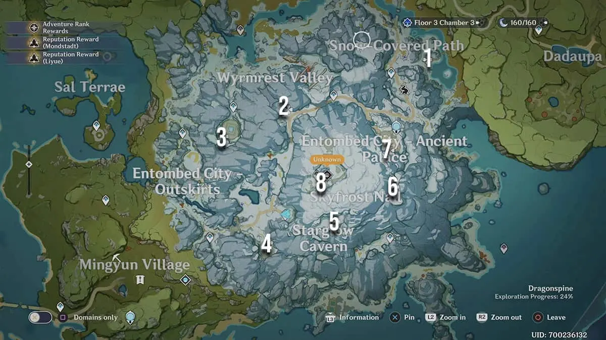 Location of all the Stone Tablets in Dragonspine