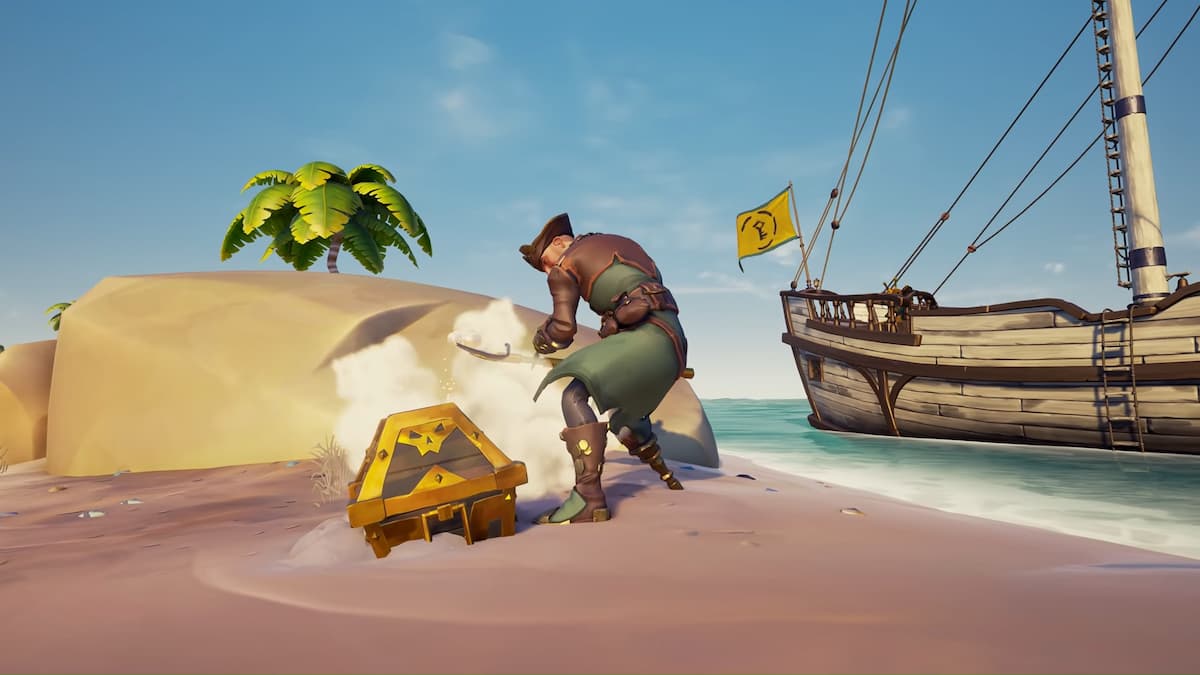 How to bury treasure and get Treasure Stash maps in Sea of Thieves