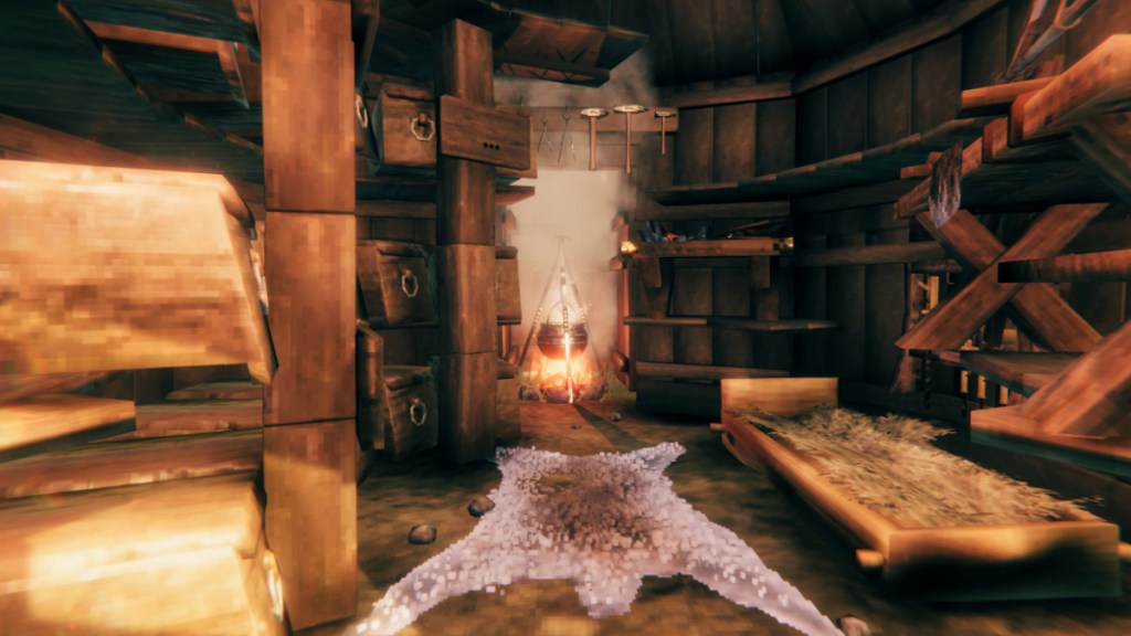 The Greenhorn Hut in Valheim Interior