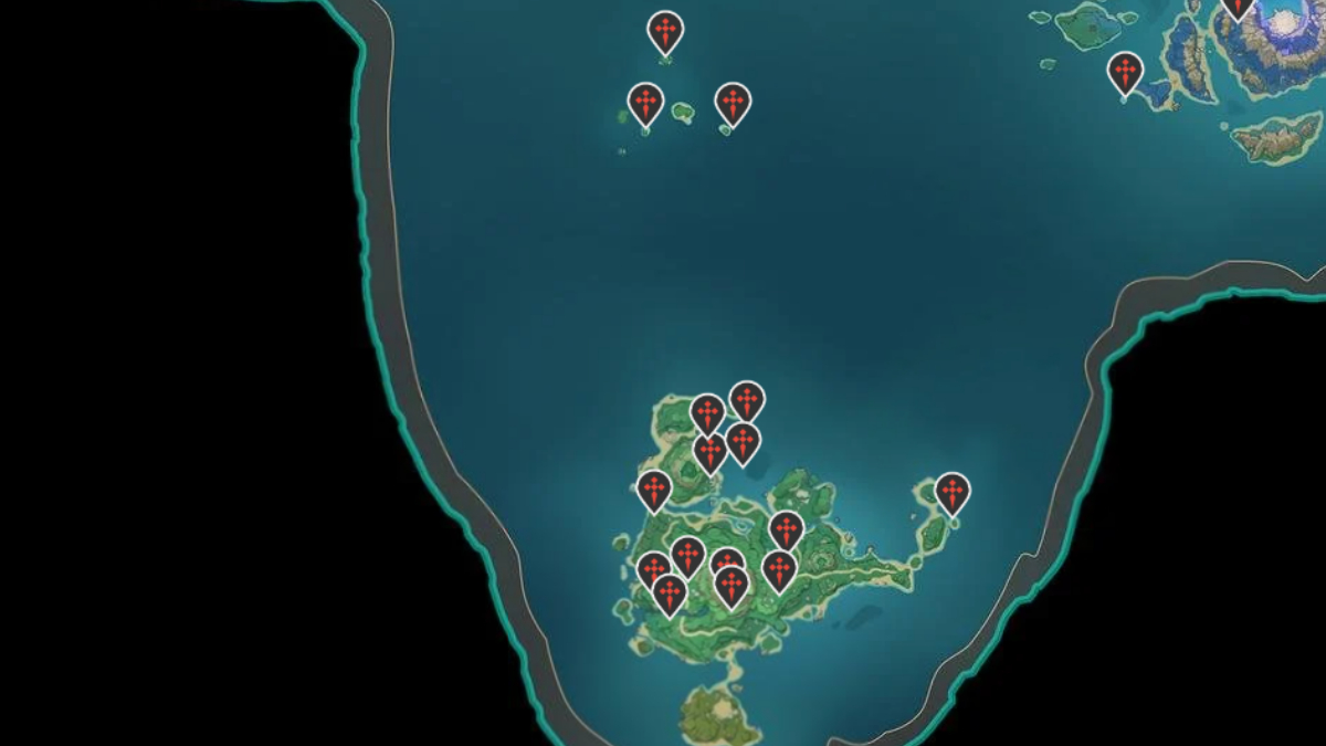 Genshin Impact Inazuma map