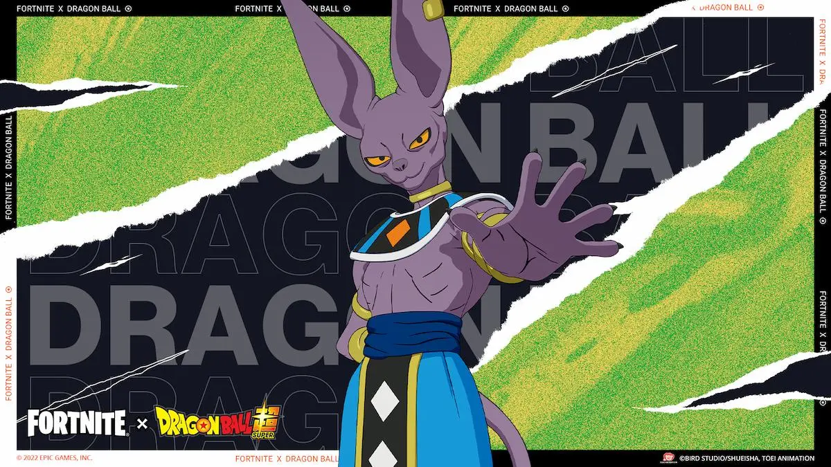 Beerus, a cat-like creature, in Fortnite