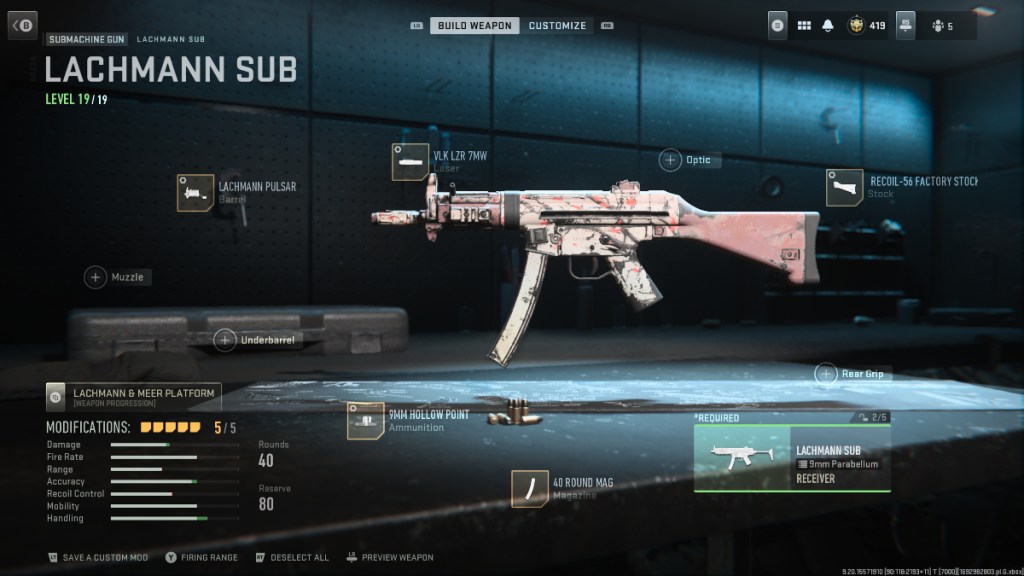 Lachmann Sub in Modern Warfare 2 and Warzone 2.