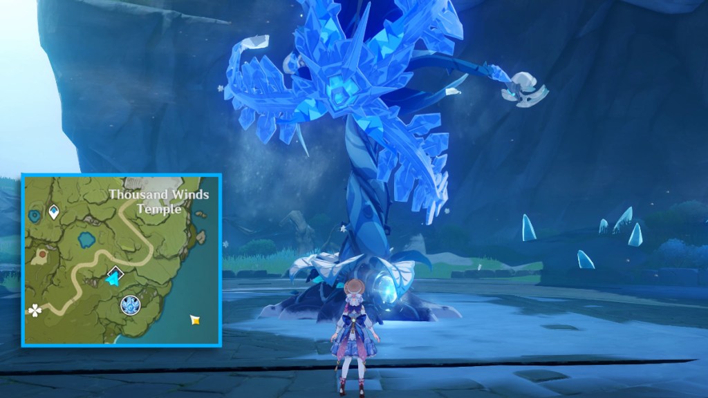 Cryo Regisvine and Map Location in Genshin Impact