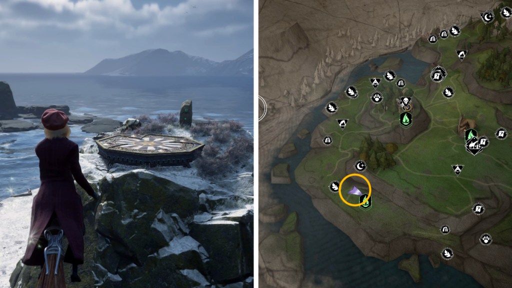 South Feldcroft Landing Platform Map Location in Hogwarts Legacy