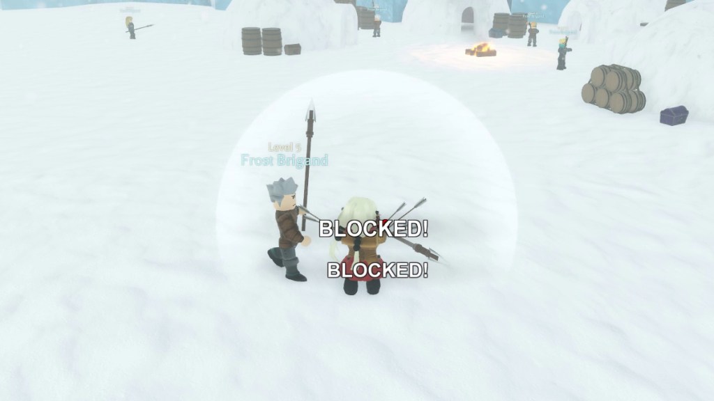 Blocking an Enemy Attack in Roblox Arcane Odyssey