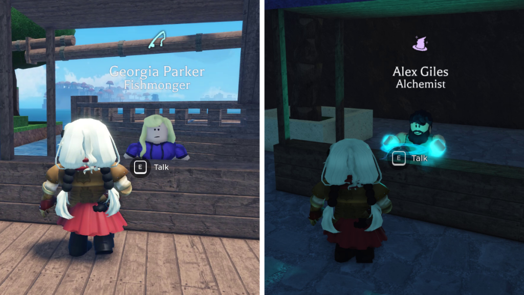 Fishmonger and Alchemist in Roblox Arcane Odyssey