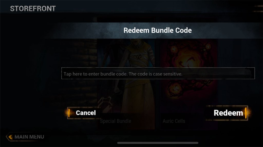 code-redemption-screen-dead-by-daylight-mobile