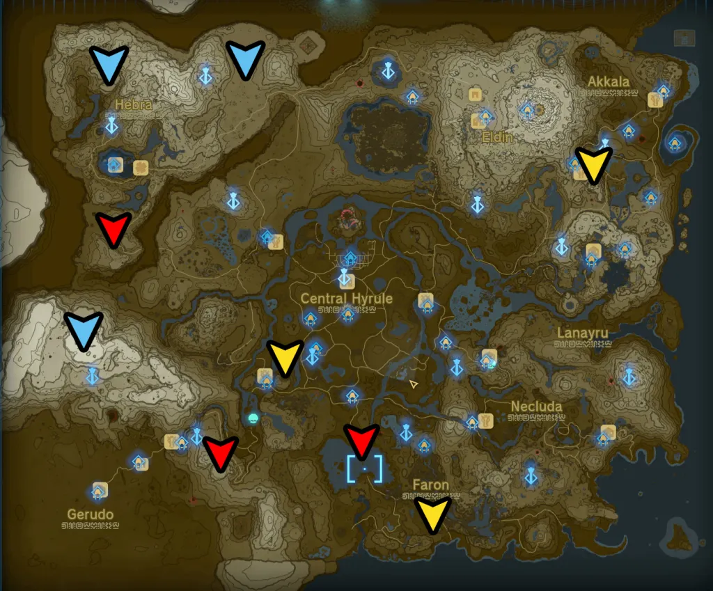 All gleeok locations totk