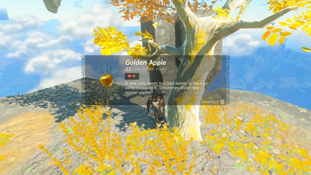 Link-finding-a-golden-apple-in-the-legend-of-zelda-tears-of-the-kingdom