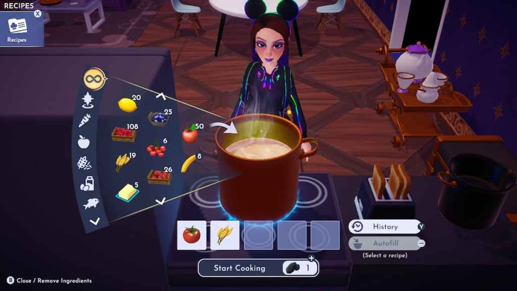 Disney Dreamlight Valley Pasta recipe