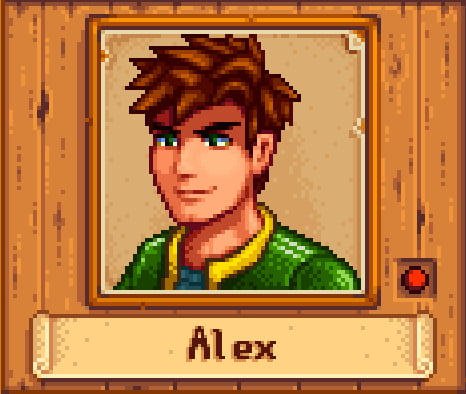 Alex in Stardew Valley