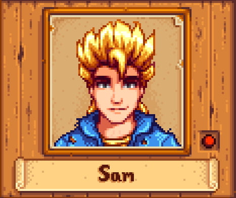 Sam in Stardew Valley