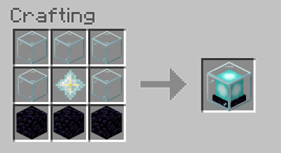 minecraft beacon crafting recipe