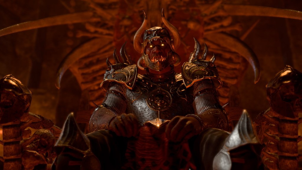 Baldur's Gate 3 screenshot of Sarevok Anchev at the murder tribunal