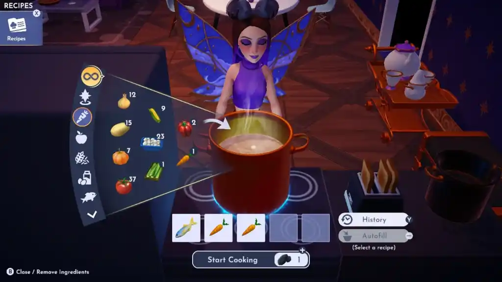 Disney Dreamlight Valley how to make Grilled Fish Entree