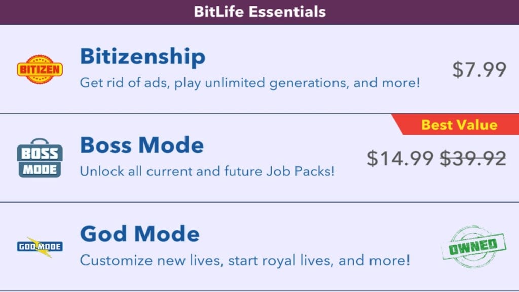 Bitlife God Mode Marketplace