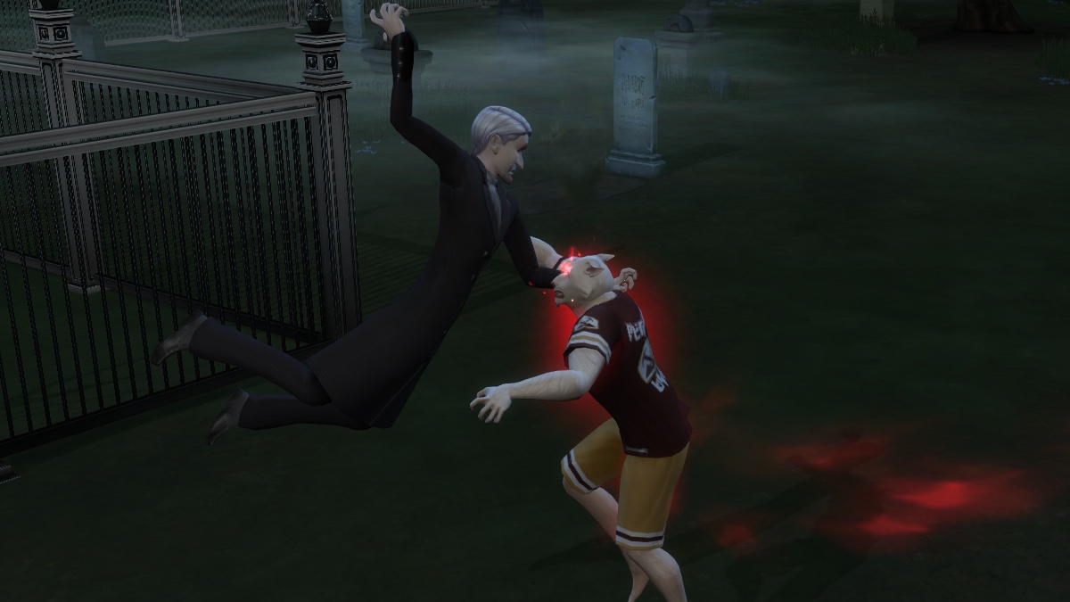 A Sims vampire and a Sims werewolf engage in an intense battle to be ranked #1 on this list.