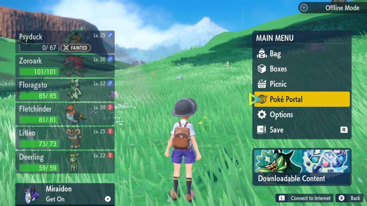 Poke Portal Menu Pokemon Scarlet & Violet