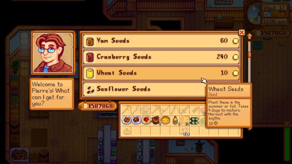 Wheat Seeds Stardew Valley