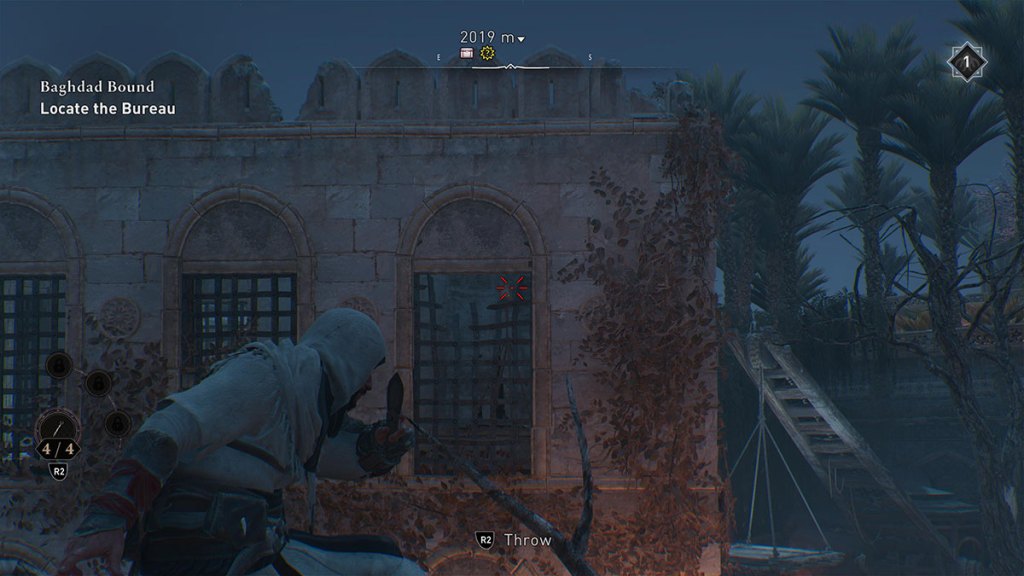 basim-throwing-knife-at-drop-point-in-assassins-creed-mirage