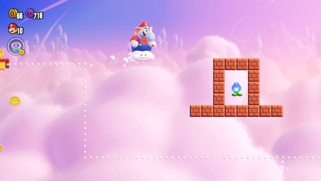 super mario wonder elephant cloud