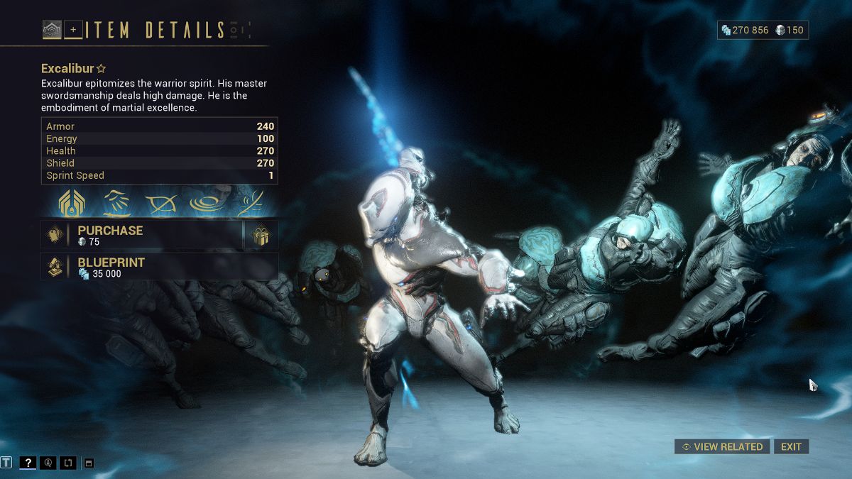 Excalibur is one of the best starter Warframes