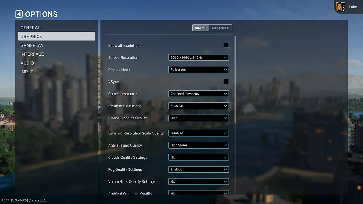 Cities Skylines 2 Graphics Settings