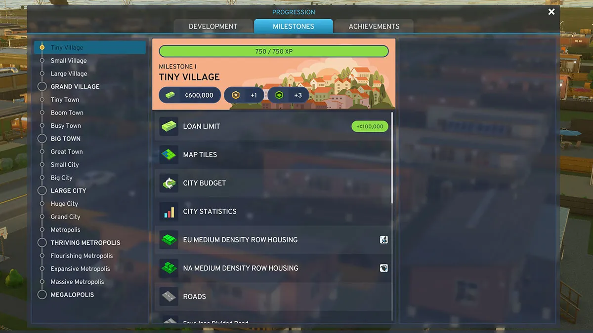 Cities Skylines 2 Milestones