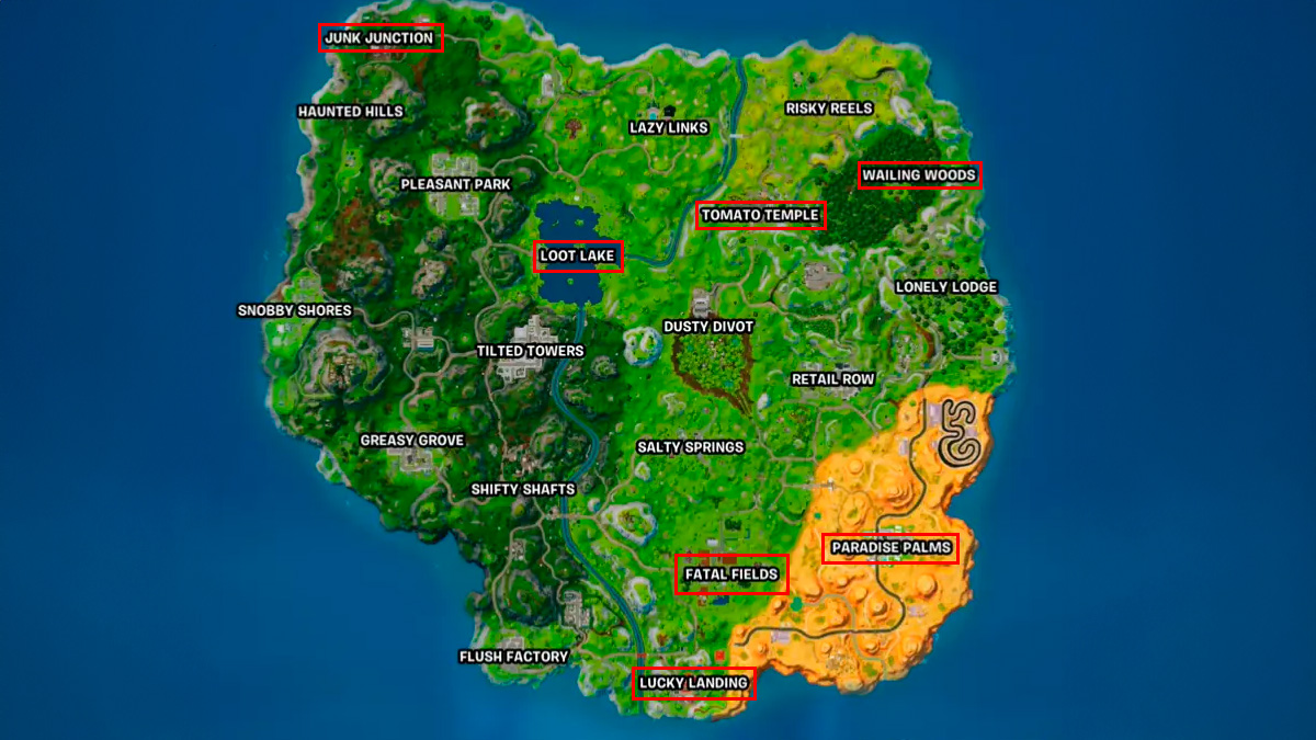 Driftboard Locations Fortnite OG