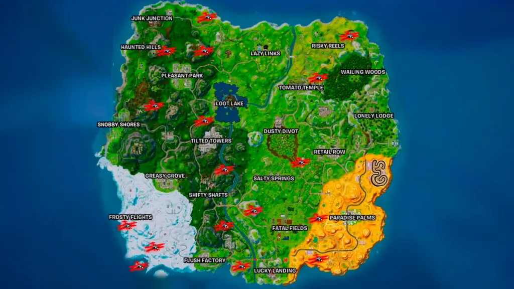 X-4 Stormwing Plane Locations In Fortnite OG Season