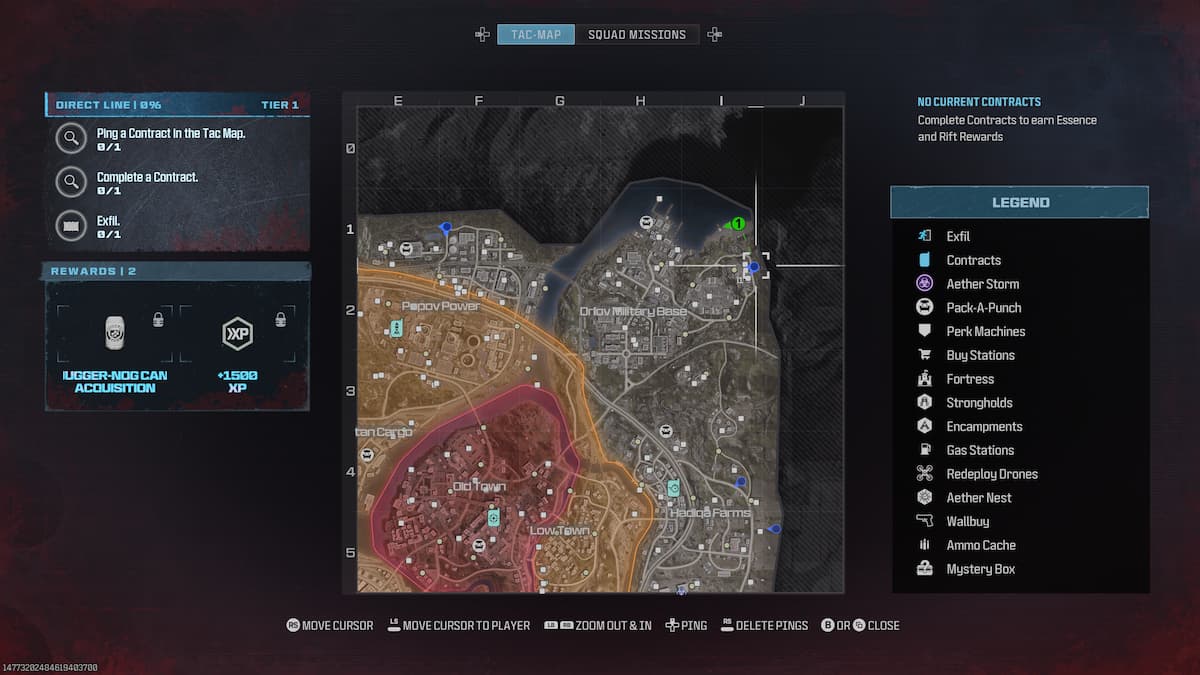 Screenshot of the map in Modern Warfare 3 zombies showing the blue arrows of other players in the game.