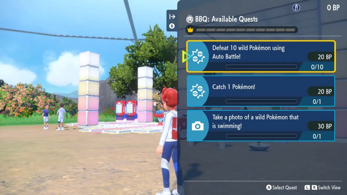 Blueberry Quests Menu