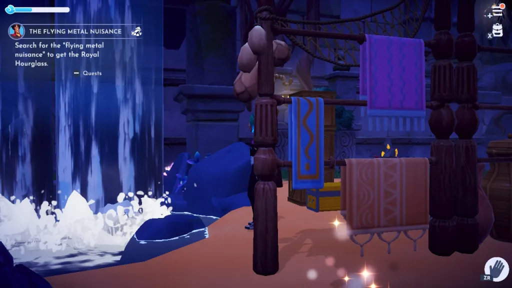 Disney Dreamlight Valley A Rift in Time Hidden Room Waterfall