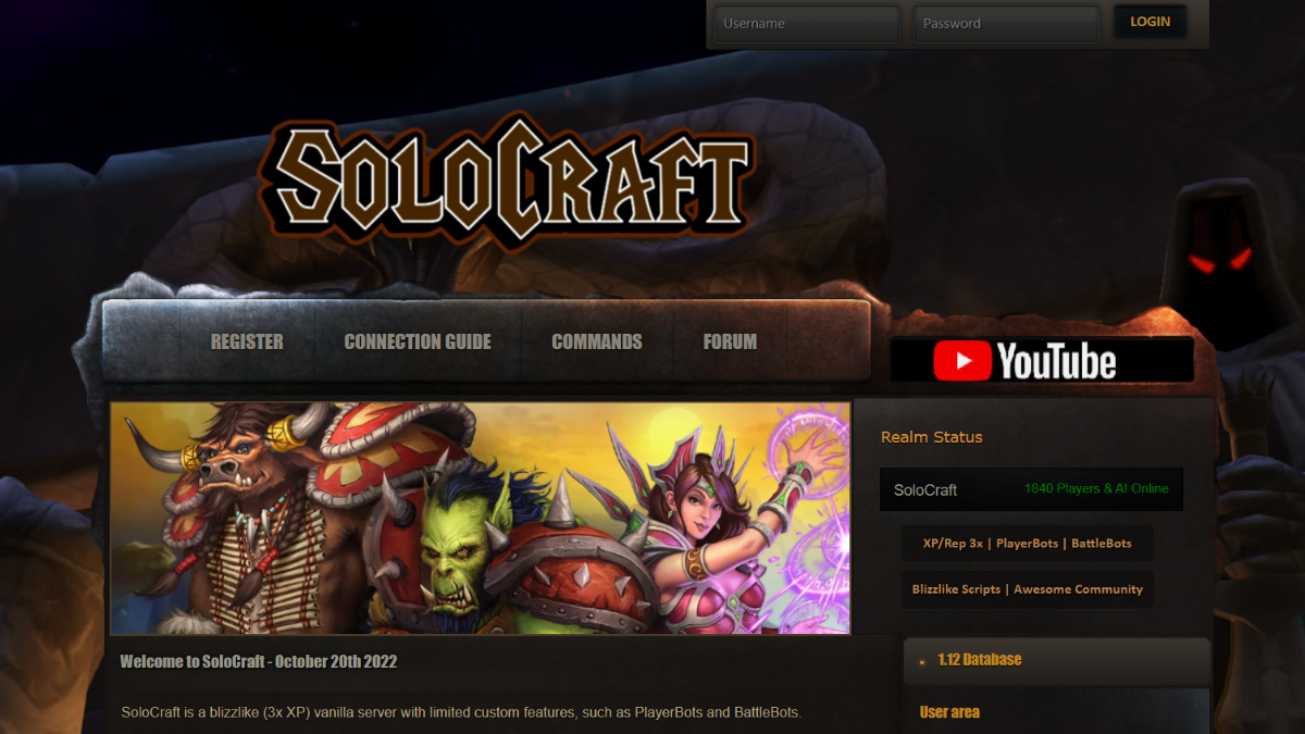 WoW Solocraft Server