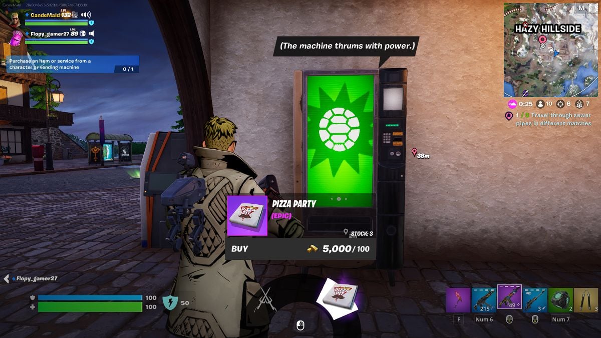 TMNT Vending Machine items