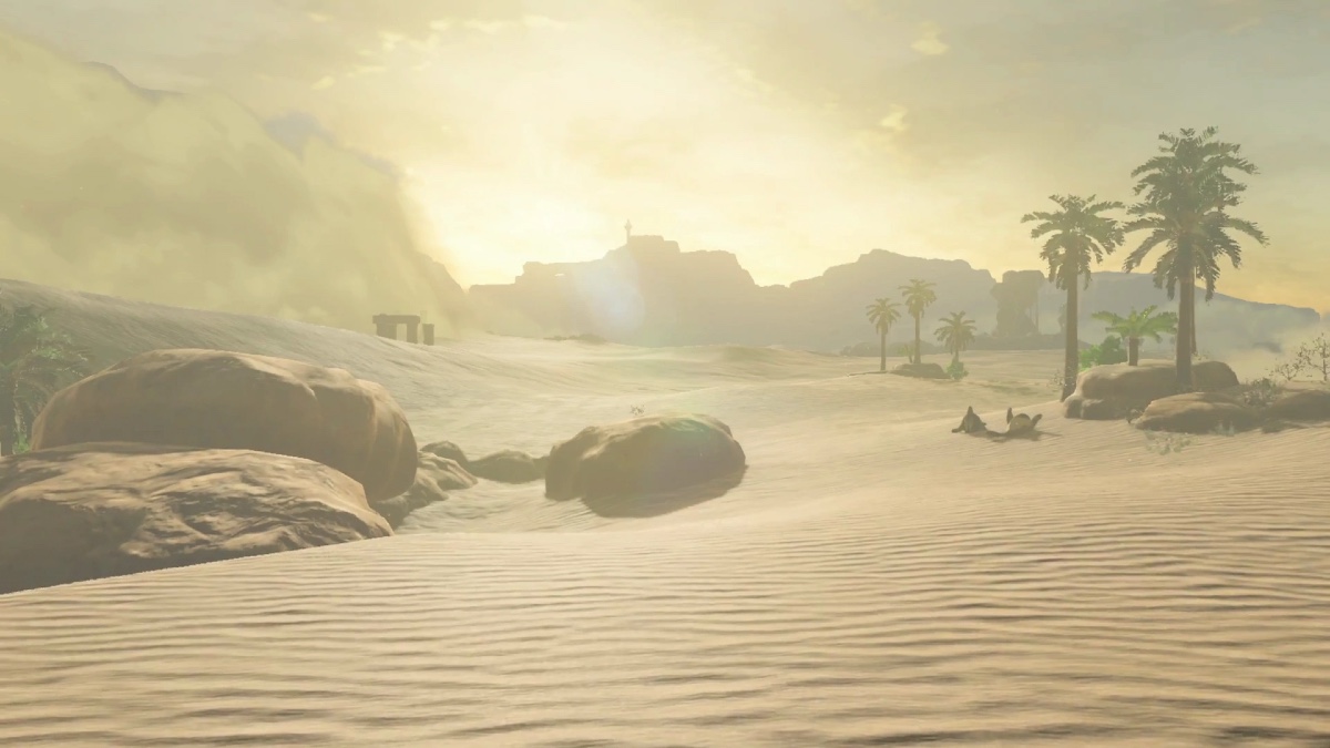 A desert landscape in Hyrule.