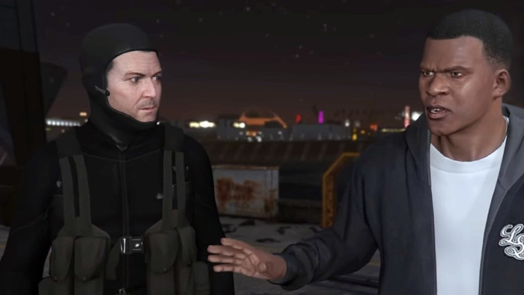 GTA V Cutscene during the Merryweather Heist