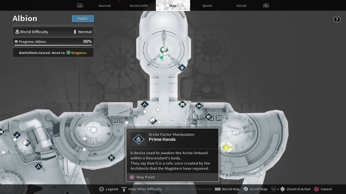 The First Descendant - Albion map showing for Arche Factor Manipulator