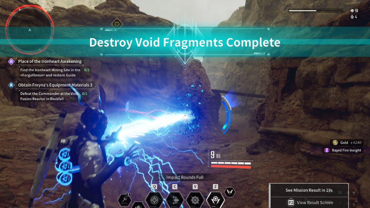 Destroy the Void Fragment mission complete in The First Descendant