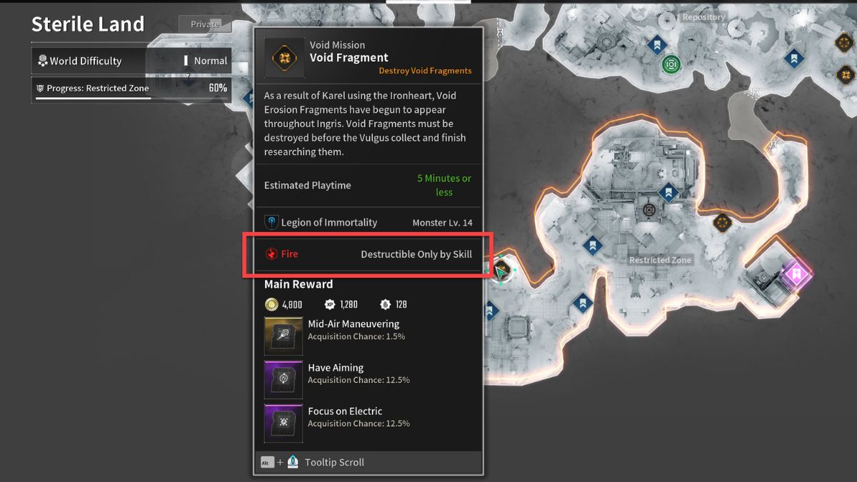 How to identify the element/attribute of a Void Fragment in The First Descendant.