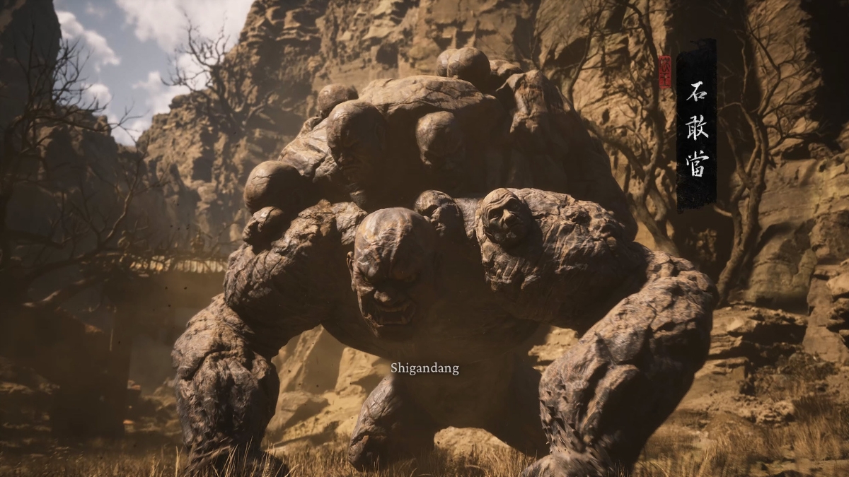 Hidden Shigandang boss after delivering all six Buddha eyes to the rock in Black Myth: Wukong