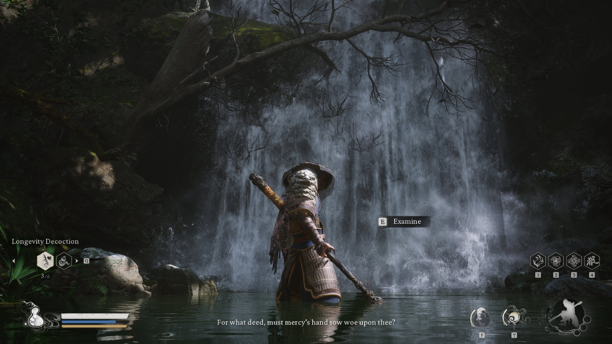 Waterfall located in Chapter 1 beginning area of the Black Myth Wukong