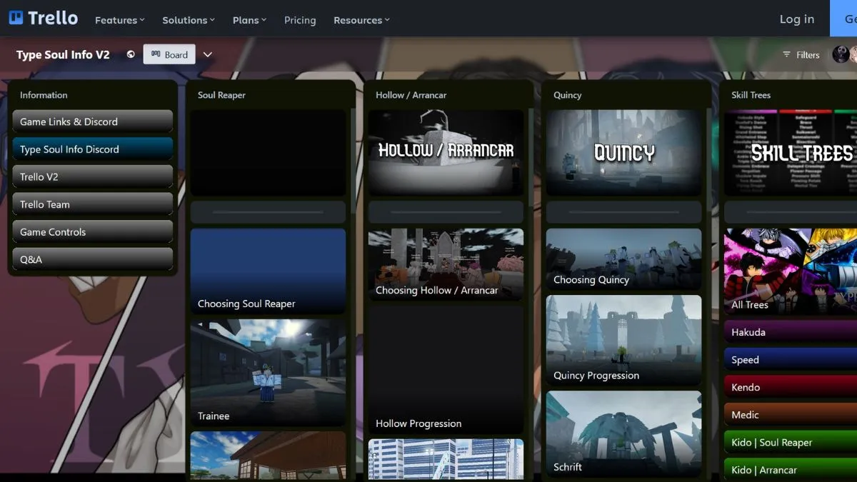 Trello Board Link - Type Soul 