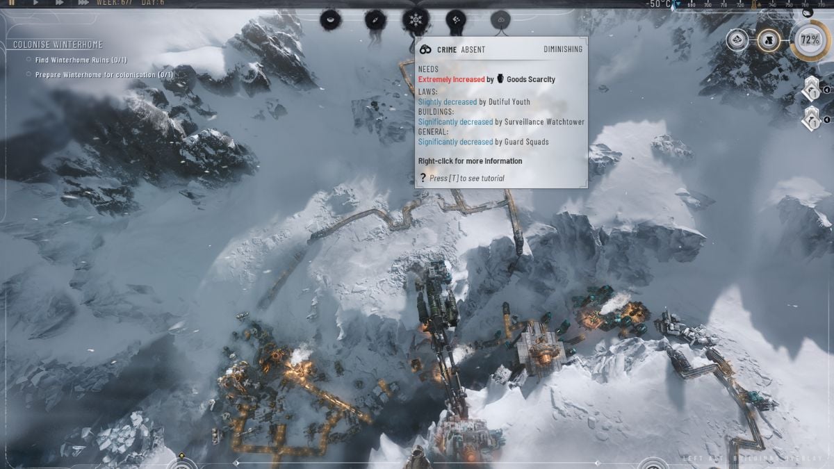 Increasing Crime stat - Frostpunk 2