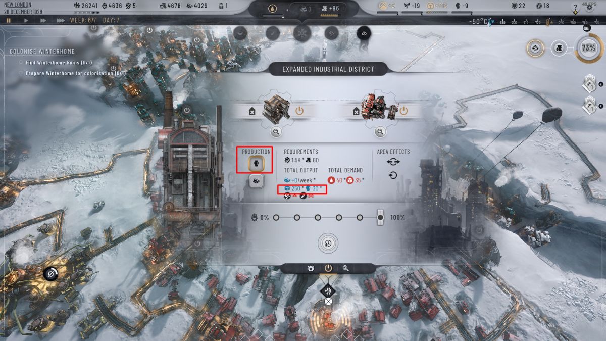 switching goods production - Frostpunk 2