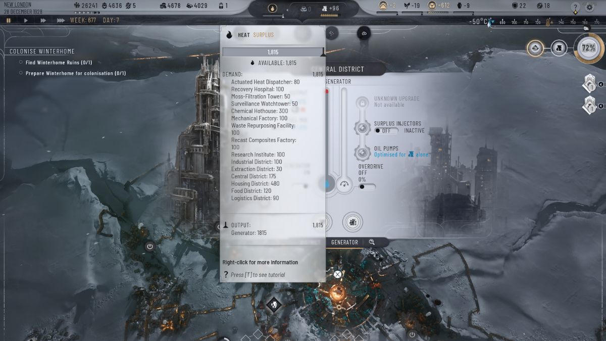 Frostpunk 2 - Heat demand and supply oveview