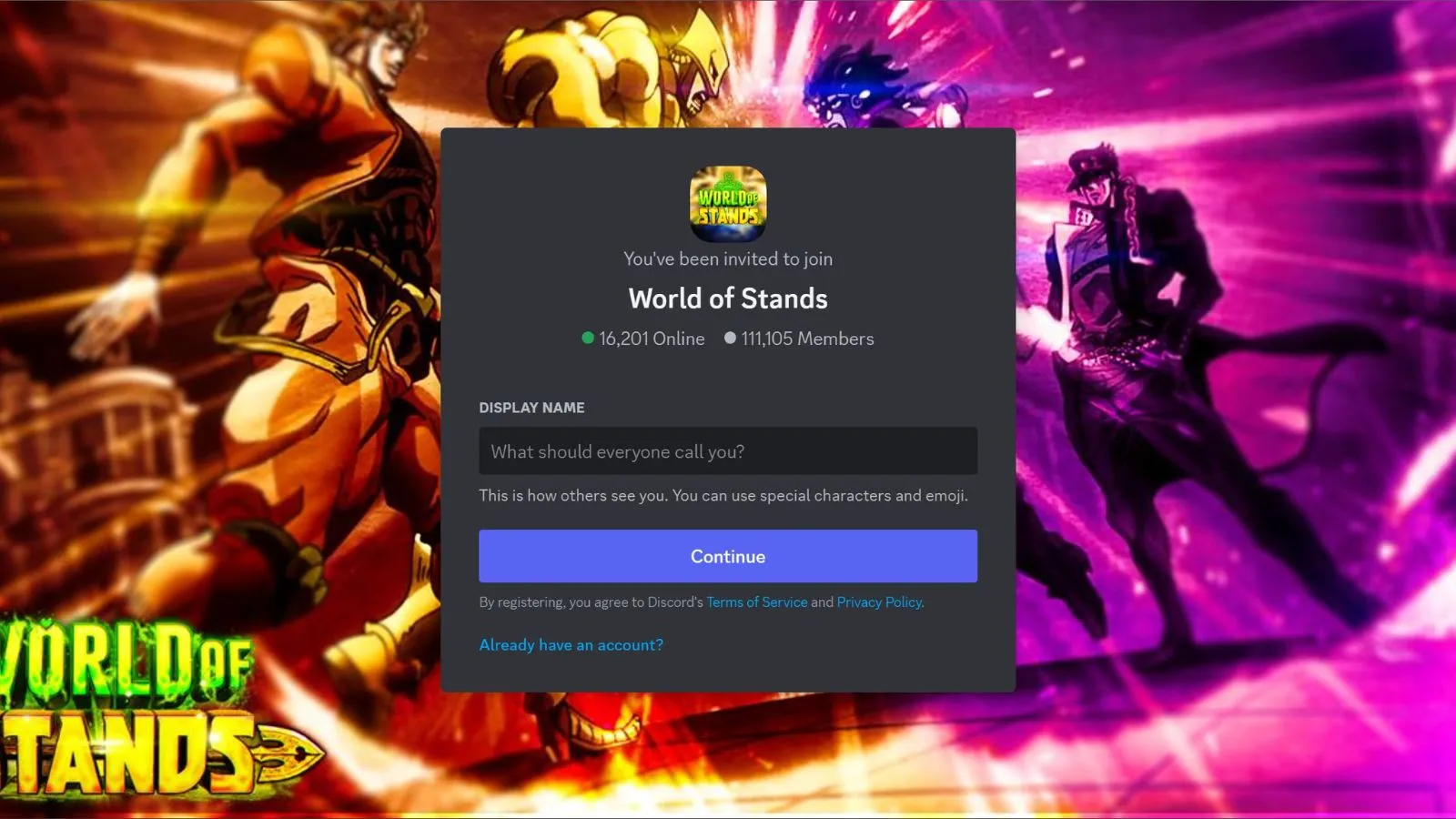 World of Stands Discord